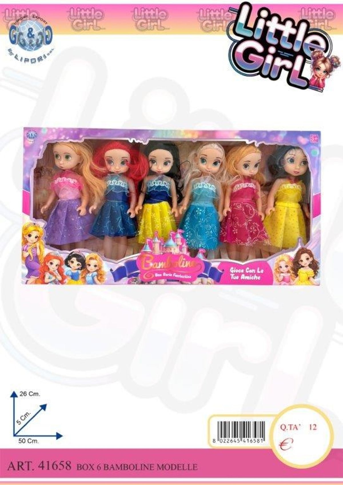 Set 6 bamboline modelle LIP41658