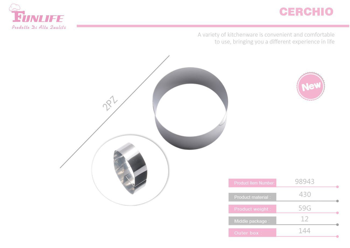 Anello per mousse, forma rotonda