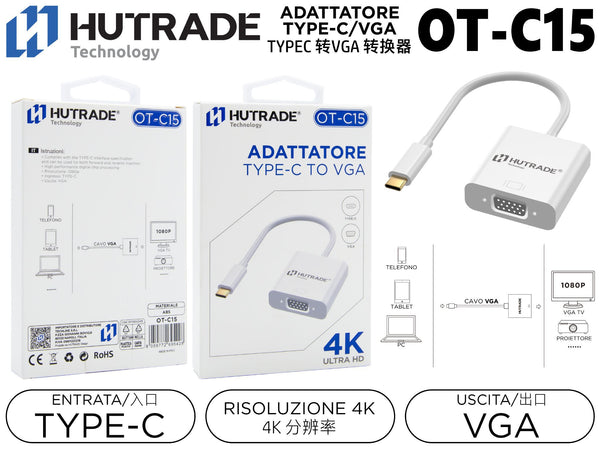 OT-C15 TYPEC/VGA ADATTATORE PER PC