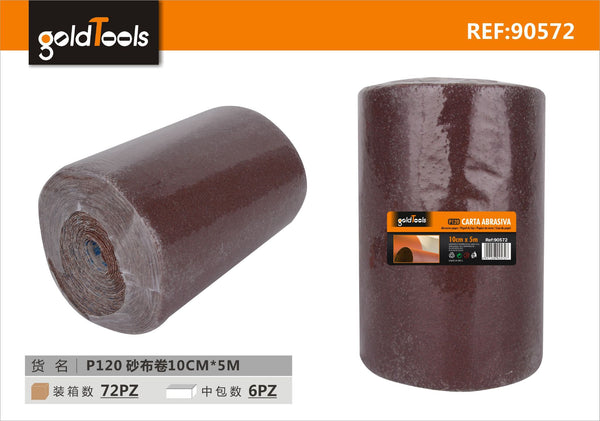 Rotolo abrasivo P120, 10 cm × 5 m