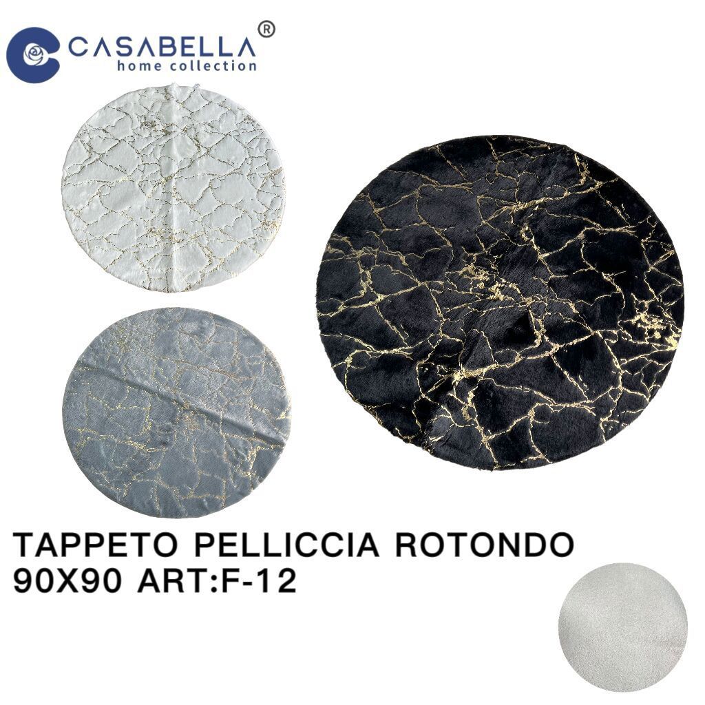 Tappeto Pelliccia Rotondo 90X90