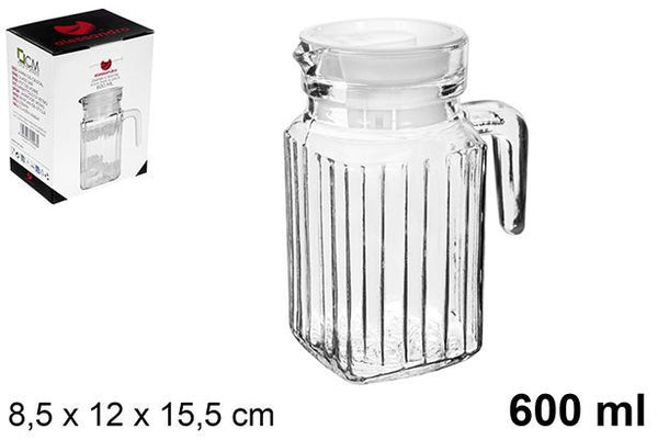 C.M BROCCA ACQUA IN VETRO COPERCHIO BIANCO 600ML