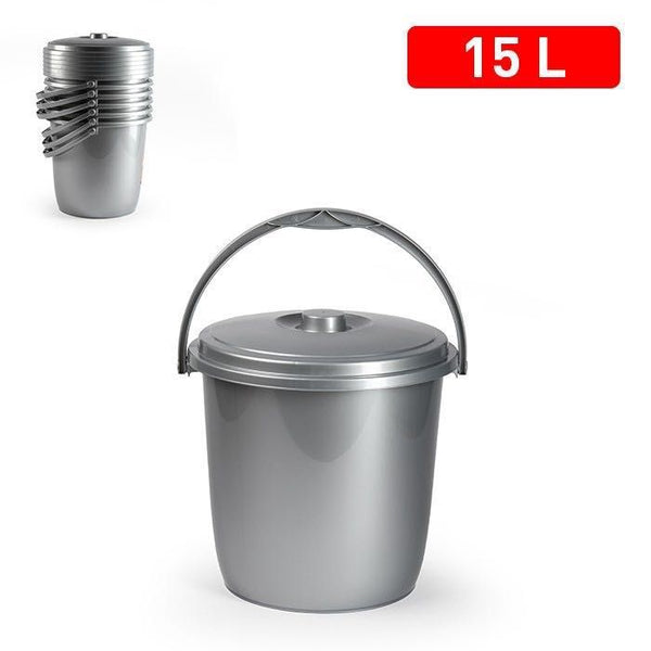 BIDONE ECO 15L ARGENTO 34X34X33CM