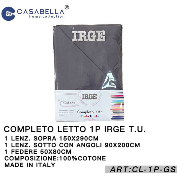 Completo Letto 1P Irge Grigio Scuro