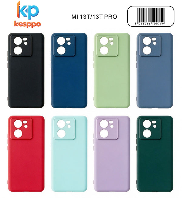 Custodia per Xiaomi 13T / 13T Pro – a tinta unita, in silicone, con aperture sagomate