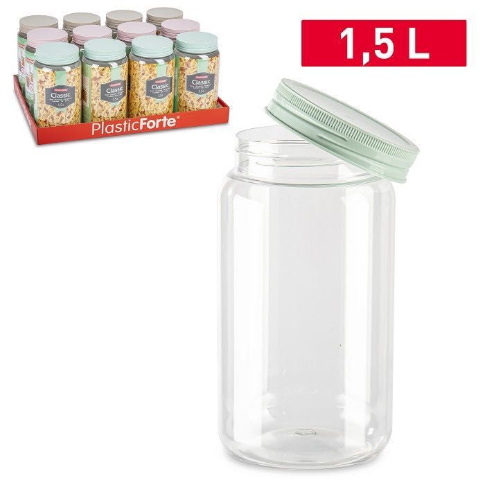 BARATTOLO PLASTICA CLASSICO 1.5L 11X11X20CM
