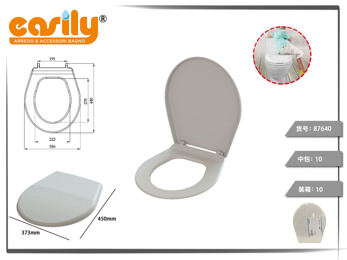 Sedile WC Viola bianco in plastica