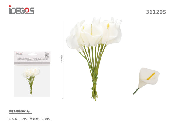 Fiore artificiale decorativo, panna