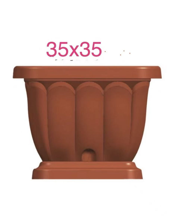BRONZO VASO QUARATO 35X35CM PLASTICA