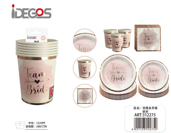 Bicchieri di carta futura sposa 6 pezzi