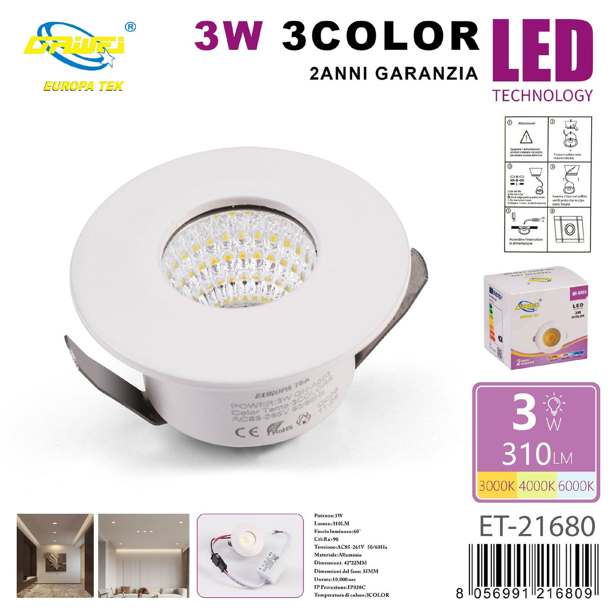 Faretto da soffitto