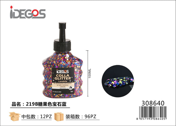 Colla glitter 219B, blu