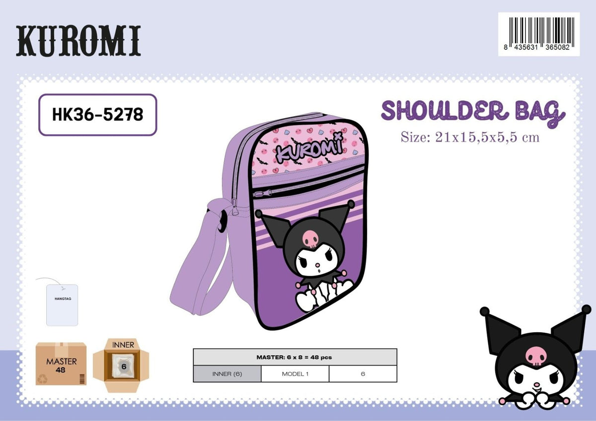 Borsa a tracolla – HELLO KITTY KUROMI SHOULDER BAG 21X15X5 HK365278