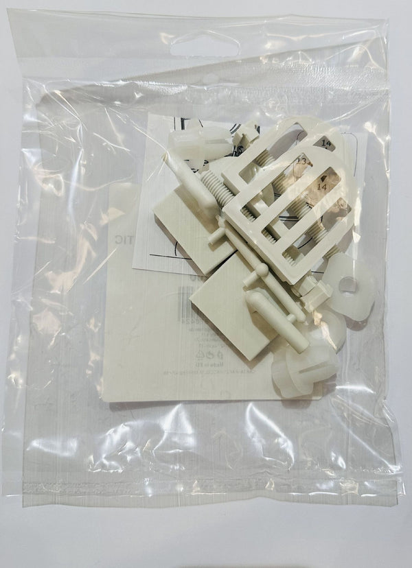 Kit cerniere in plastica per sedile WC con piastre asolate