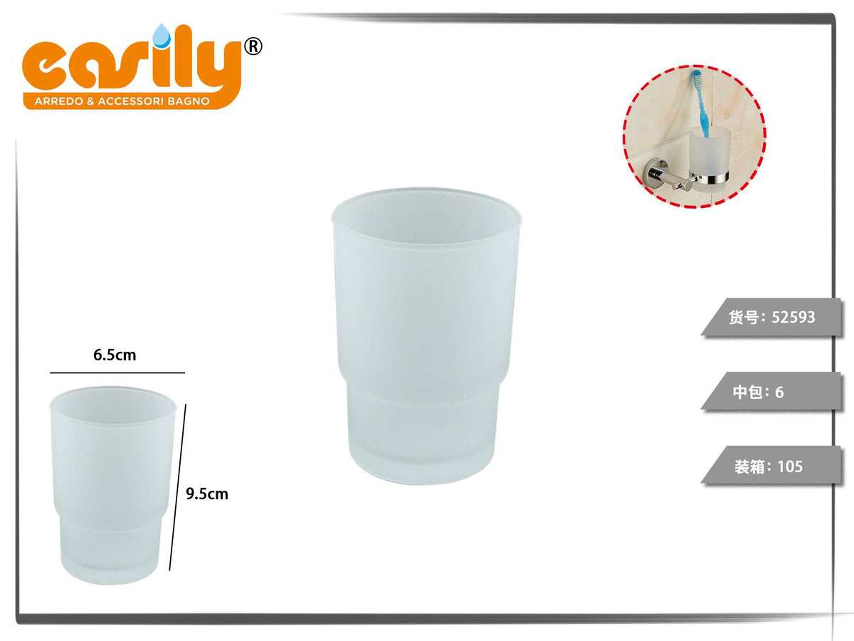 Bicchiere da bagno satinato con base stretta