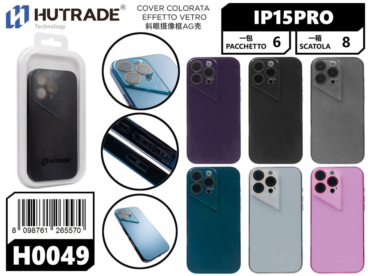 COVER COLORATA EFFETTO VETRO IP15PRO – H0049 502307