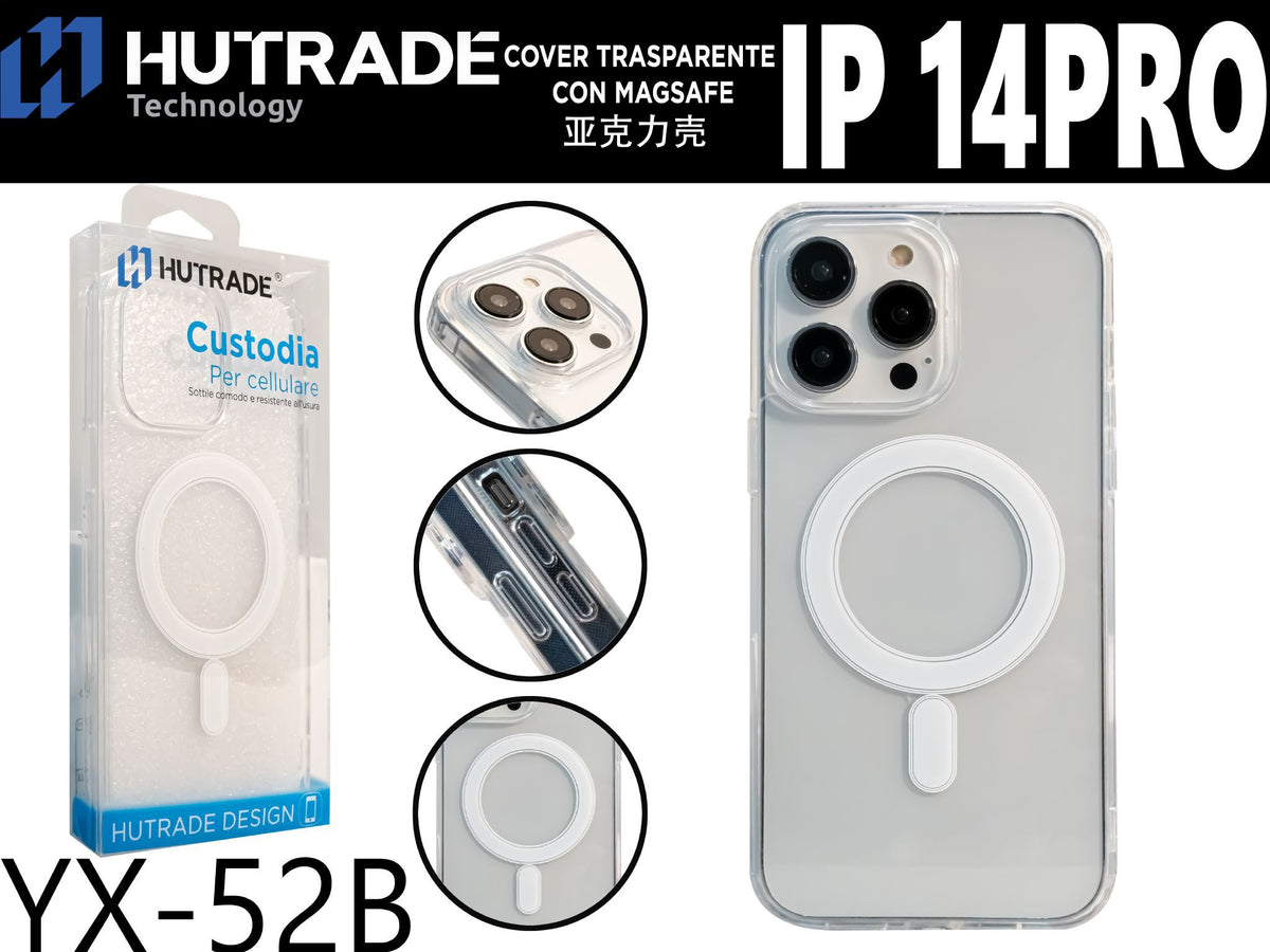 YX-52B COVER TRASPARENTE MAGSAFE IP14 PRO
