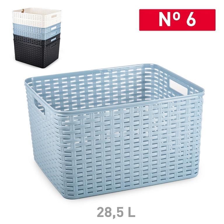CESTA RATTAN N6 28.5LT 36X41.5X23.5CM