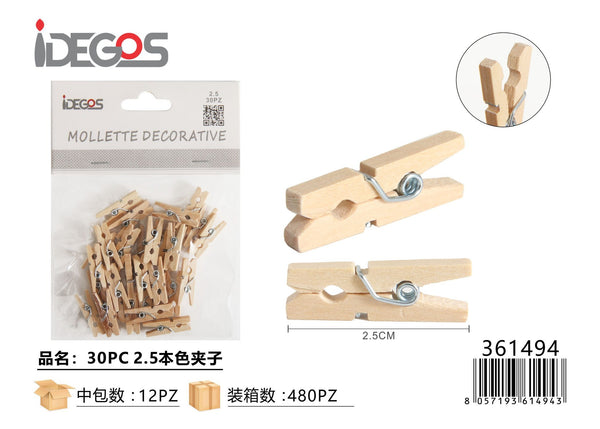 Mollettine decorative color naturale