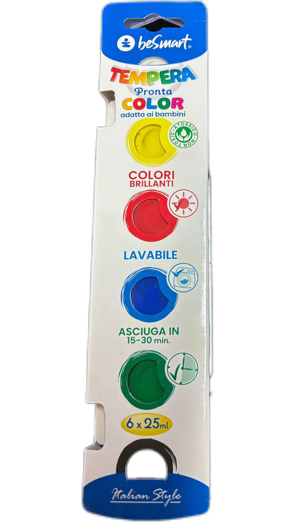 Pennarello o colore – TEMPERA 6X25ML BE SMART 01050522
