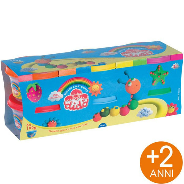 Pasta da modellare Didò, 6 vasetti da 100 g