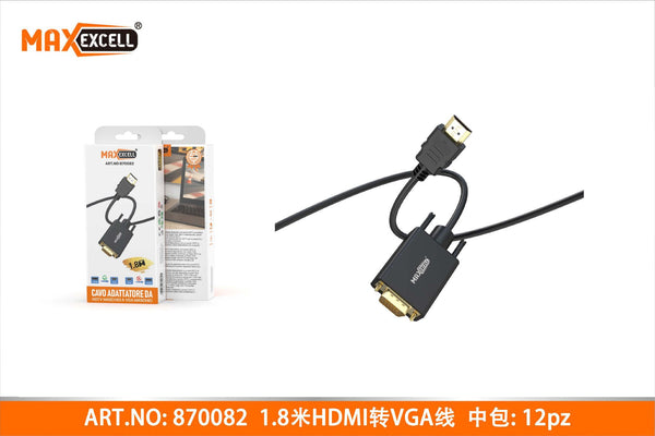 Cavo Adattatore da HDMI Maschio a VGA Maschio 1.8M