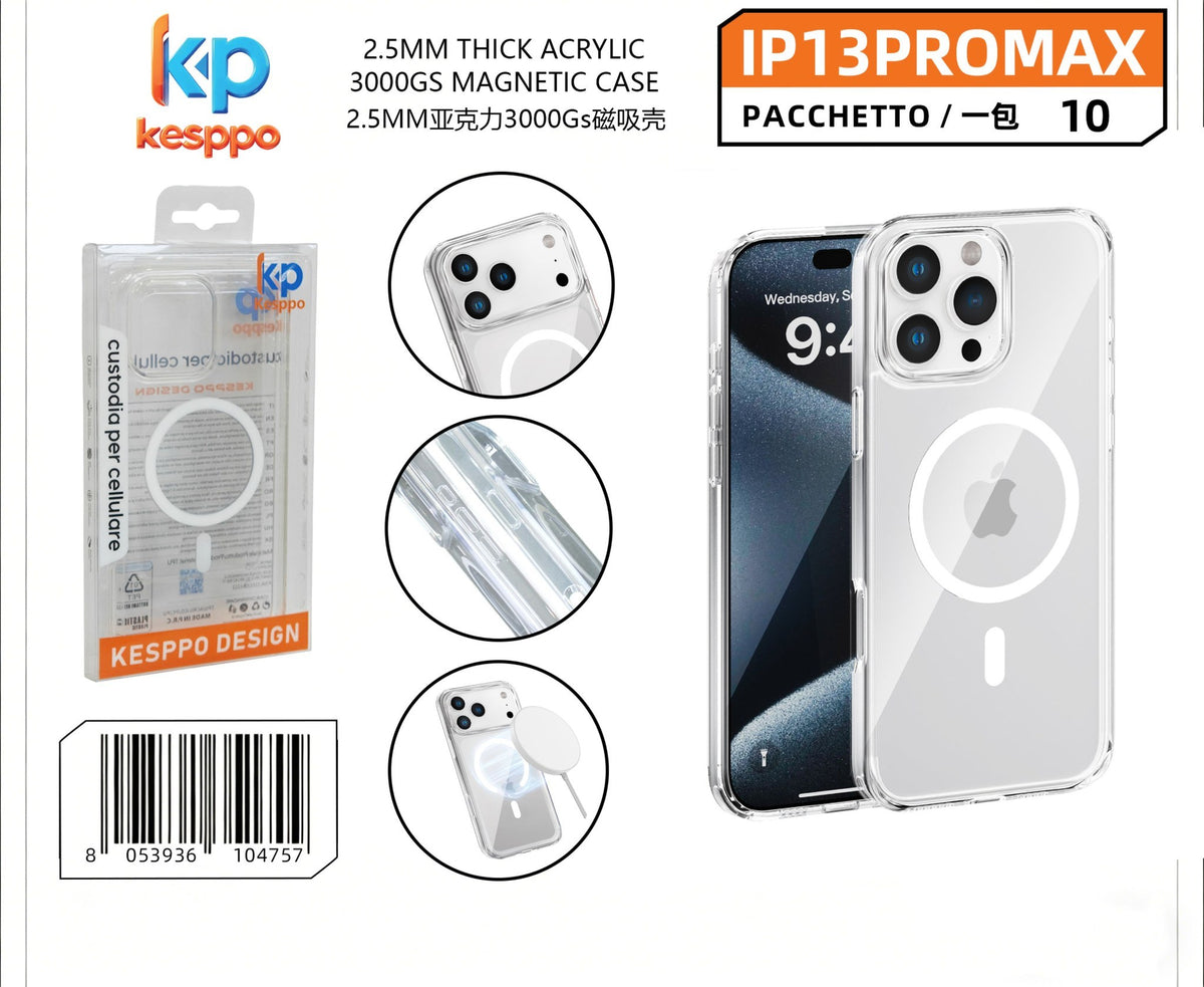 Custodia per iPhone 13 Pro Max – magnetica, in acrilico