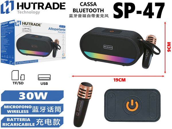 SP-47 CASSA BLUETOOTH CON MICROFONO /FM DA 5*2 30W