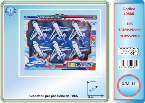 Aereo o barca giocattolo – BOX 6 AEREOPLANINI 40885