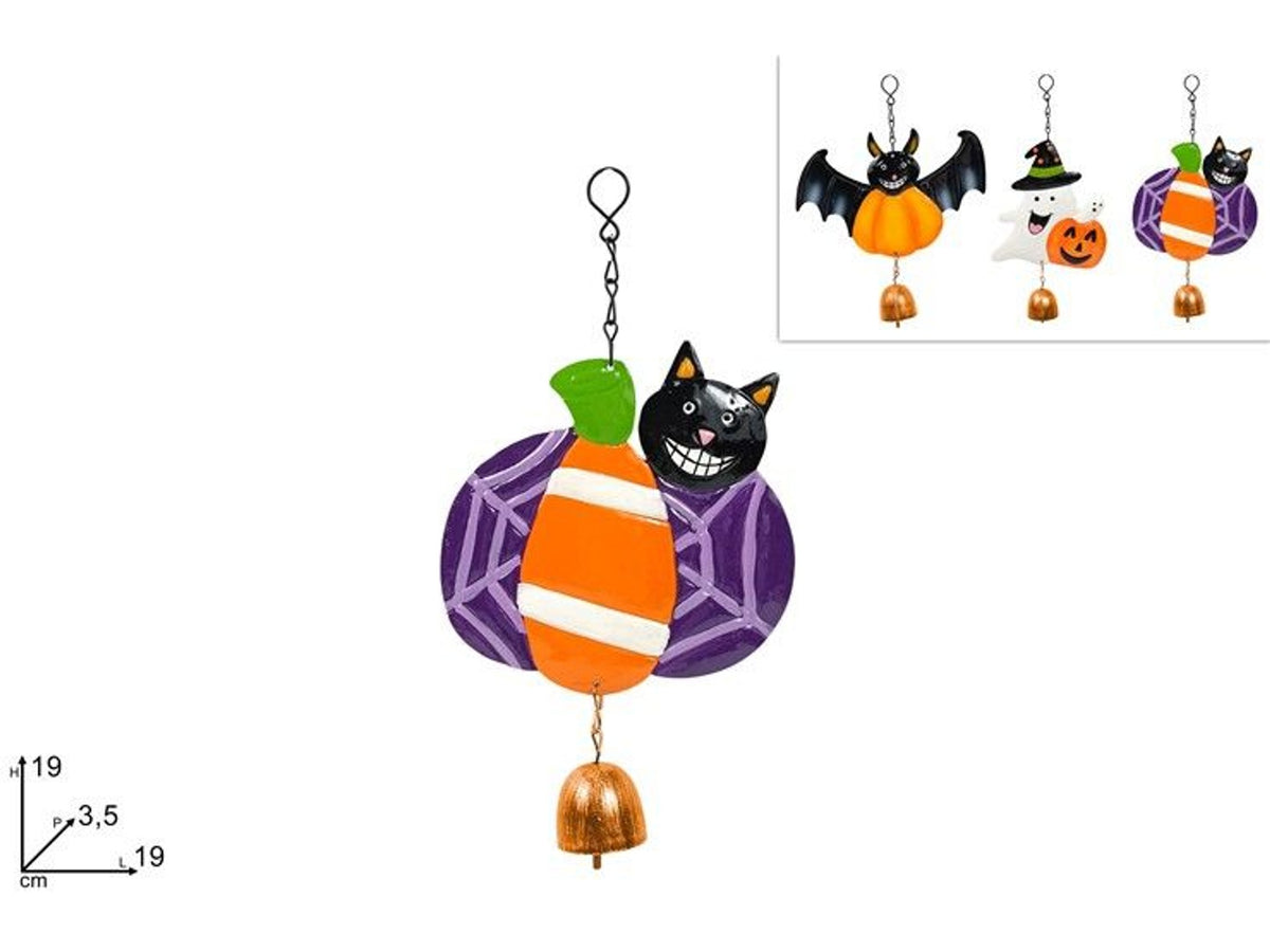 Decorazione Halloween in latta con campanellino