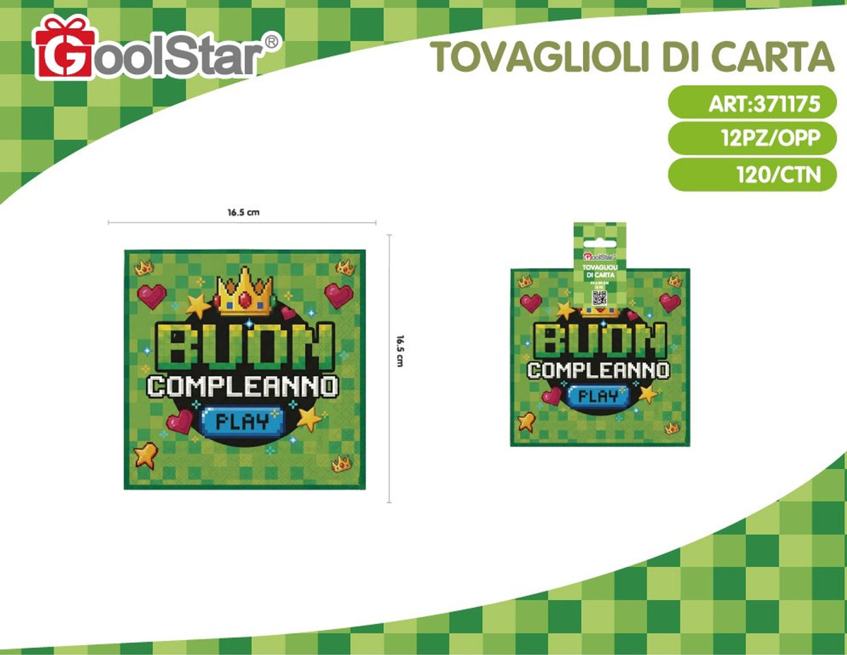 Tovagliolo di carta buon compleanno