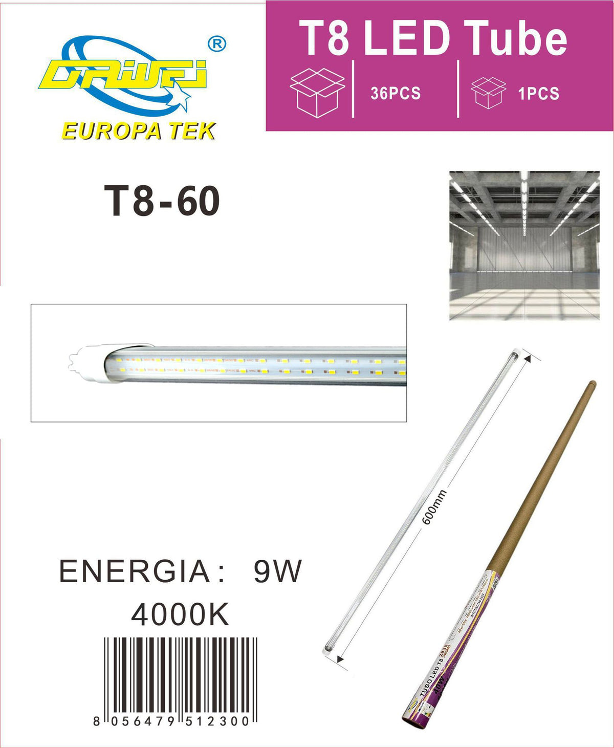 Tubo LED — 4000 K