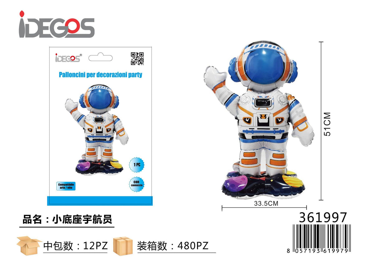Palloncino foil Astronauta con base