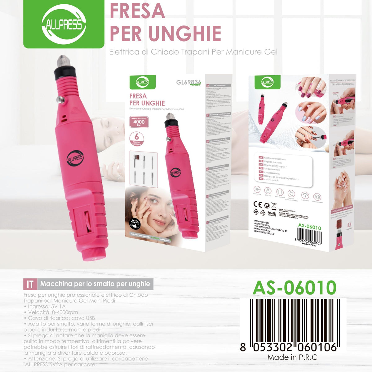 Fresa per unghie USB