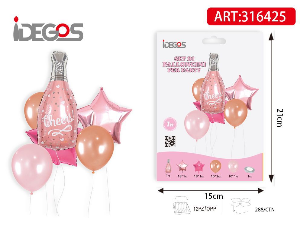 Set di palloncini rosa
