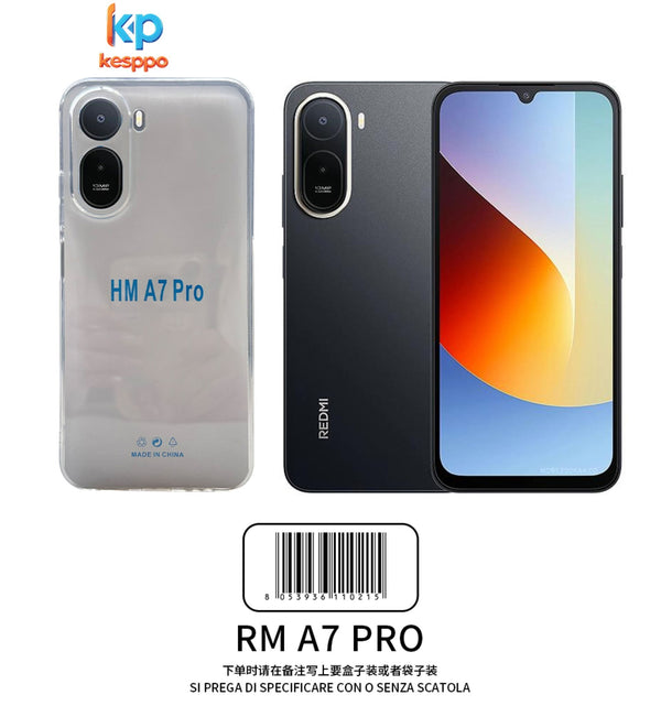 Custodia per Redmi A7 Pro 4G – trasparente, in silicone