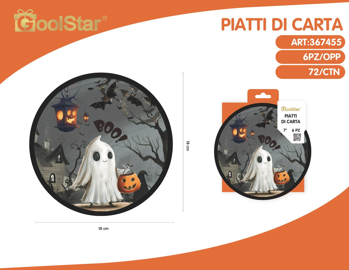 Piatto Di Carta 7p Halloween