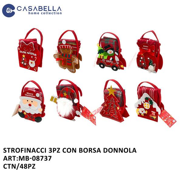 Strofinacci 3PZ con Borsa Donnola