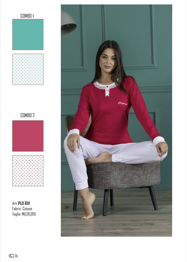 Pigiama Lungo Donna PLD/6111