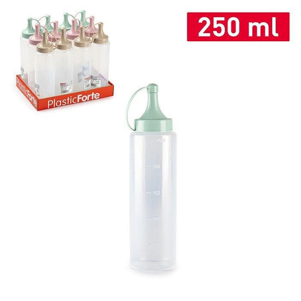 BOTTIGLIA PER SALSA PLASTICA 250ML 5X520CM