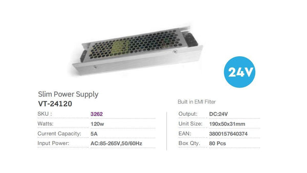 Alimentatore LED 120 W 24 V IP20