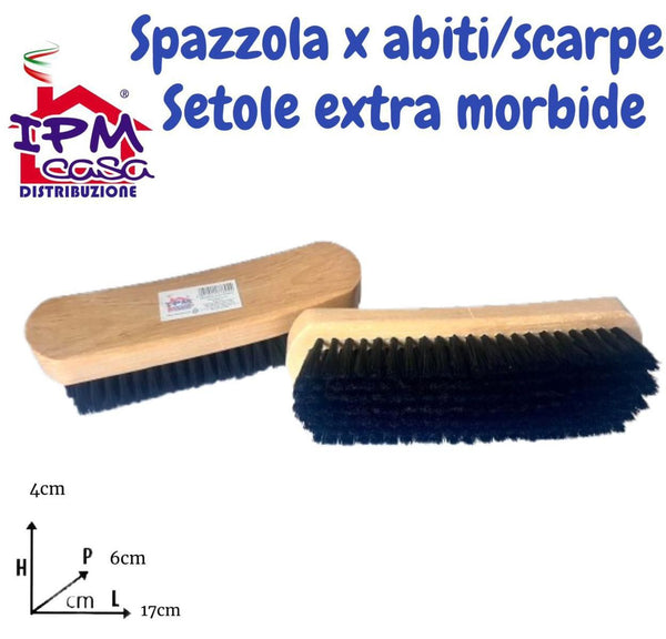 IPM SPAZZOLA LEGNO ABITI/SCARPE SETOLE EXTRA MORBIDA