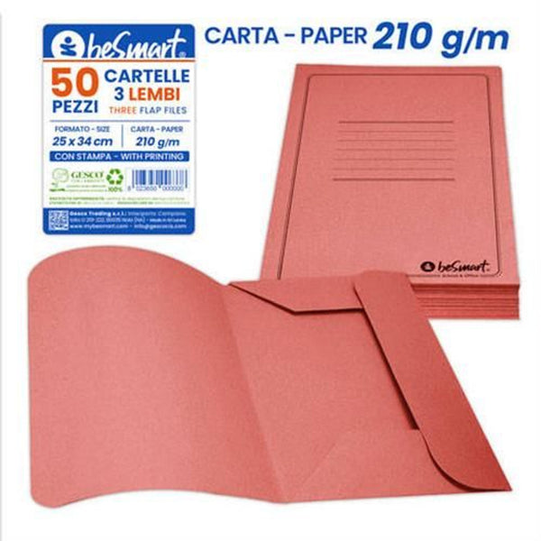 Carta o album da disegno – CARTELLE 3 LEMBI ROSSA 50PZ 00100565