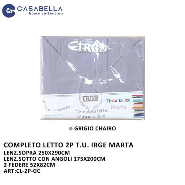 Completo Letto 2P Irge Grigio Chiaro