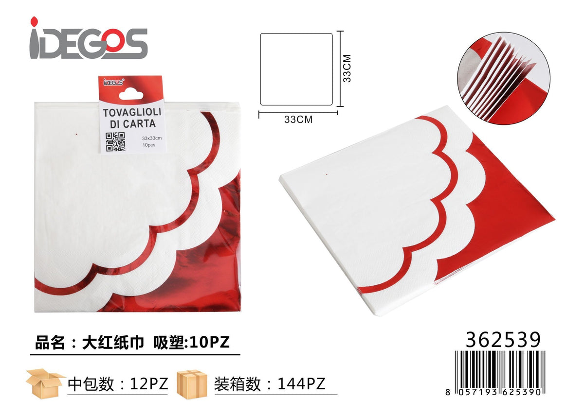 Tovaglioli di carta rosso