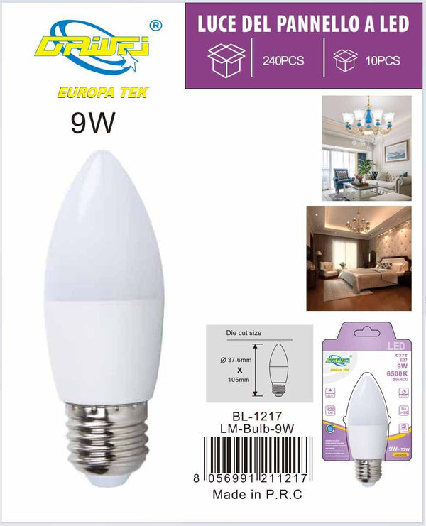 Lampadina decorativa a candela — 9 W, E27
