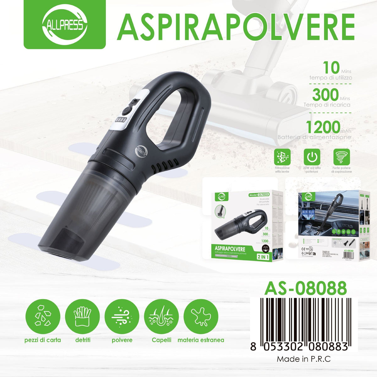Aspirapolvere per auto
