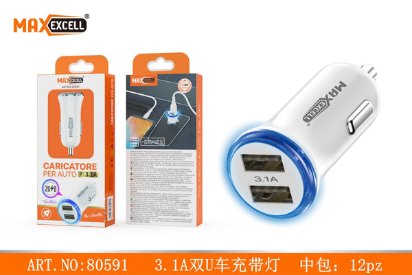 Caricatore per Auto 2 USB 3.1A