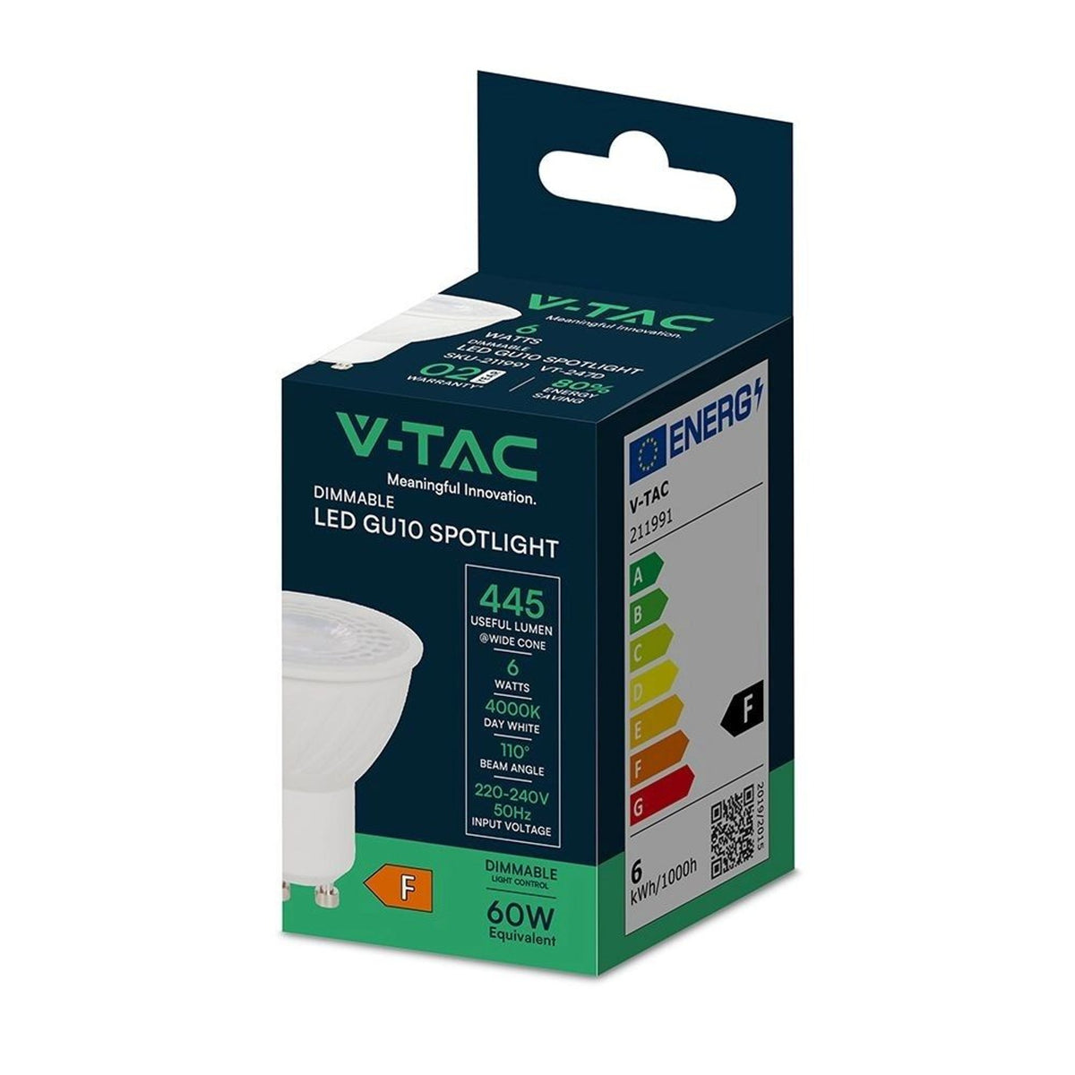 Lampadina LED V-TAC GU10 6 W 4000 K dimmerabile