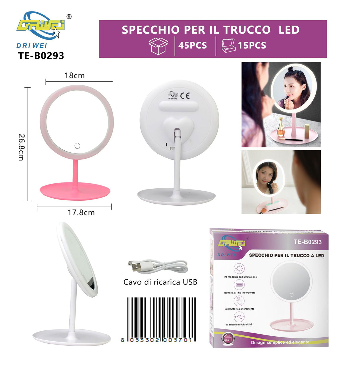 Specchio illuminato